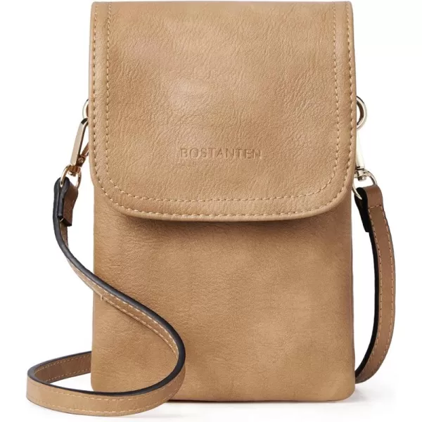 BOSTANTEN Leather Small Crossbody Bags for Women Designer Cell Phone Bag Wallet Purses Adjustable Strap