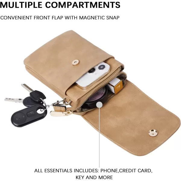 BOSTANTEN Leather Small Crossbody Bags for Women Designer Cell Phone Bag Wallet Purses Adjustable Strap