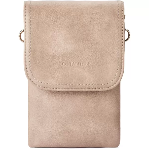 BOSTANTEN Leather Small Crossbody Bags for Women Designer Cell Phone Bag Wallet Purses Adjustable Strap