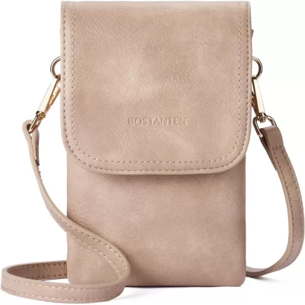 BOSTANTEN Leather Small Crossbody Bags for Women Designer Cell Phone Bag Wallet Purses Adjustable Strap
