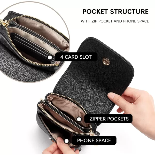 BOSTANTEN Leather Small Crossbody Bags for Women Designer Cell Phone Bag Wallet Purses Adjustable Strap