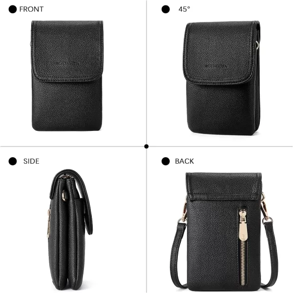 BOSTANTEN Leather Small Crossbody Bags for Women Designer Cell Phone Bag Wallet Purses Adjustable Strap