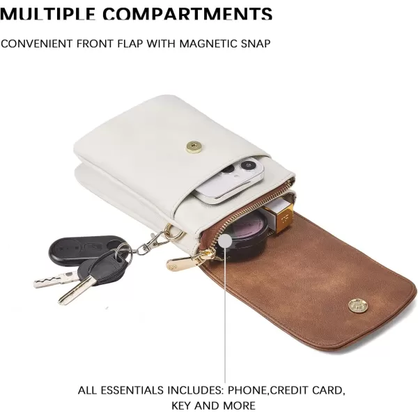 BOSTANTEN Leather Small Crossbody Bags for Women Designer Cell Phone Bag Wallet Purses Adjustable Strap