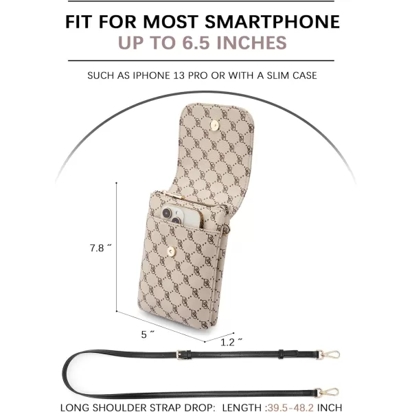 BOSTANTEN Leather Small Crossbody Bags for Women Designer Cell Phone Bag Wallet Purses Adjustable Strap