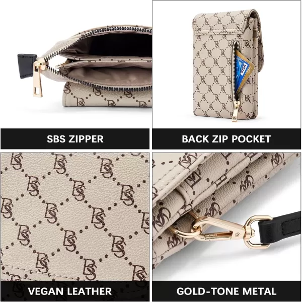 BOSTANTEN Leather Small Crossbody Bags for Women Designer Cell Phone Bag Wallet Purses Adjustable Strap