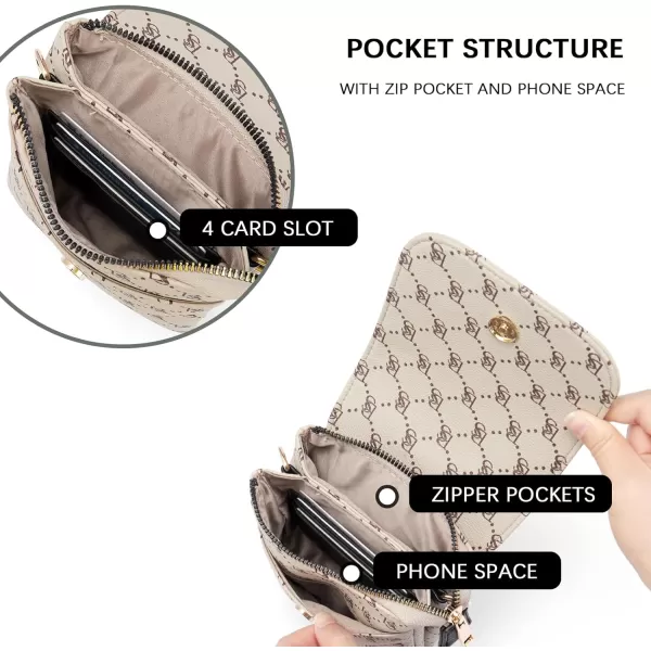 BOSTANTEN Leather Small Crossbody Bags for Women Designer Cell Phone Bag Wallet Purses Adjustable Strap