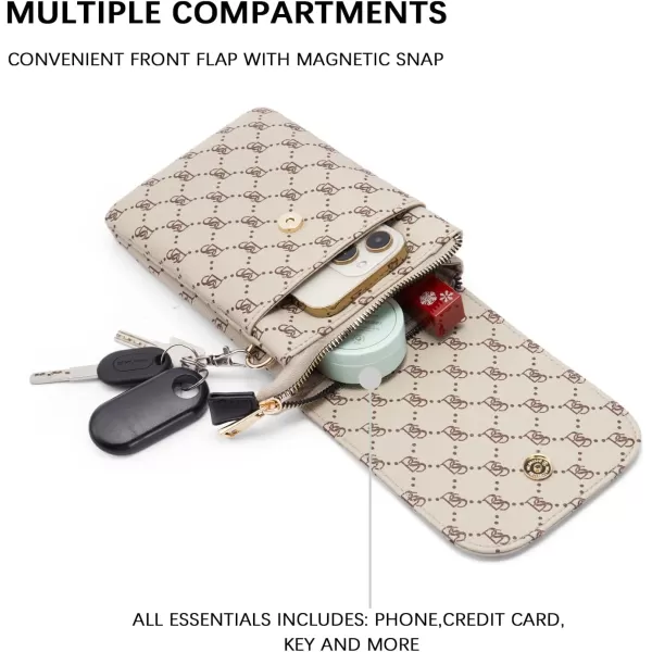 BOSTANTEN Leather Small Crossbody Bags for Women Designer Cell Phone Bag Wallet Purses Adjustable Strap