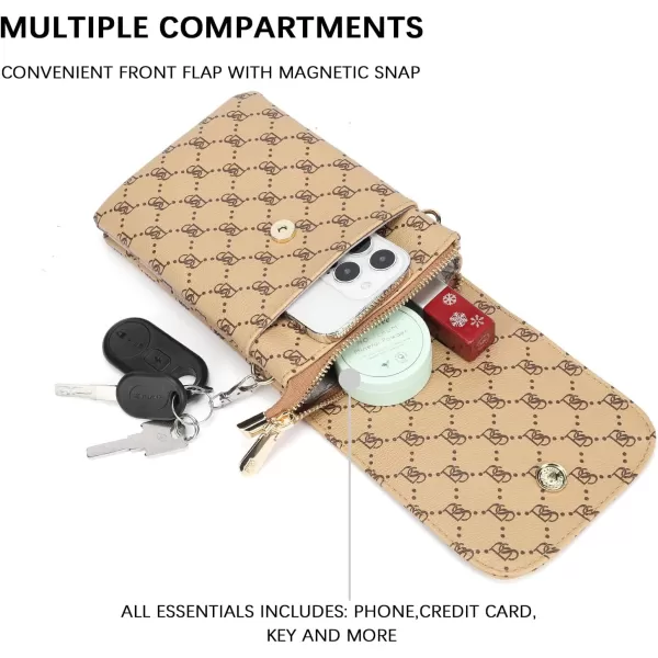 BOSTANTEN Leather Small Crossbody Bags for Women Designer Cell Phone Bag Wallet Purses Adjustable Strap