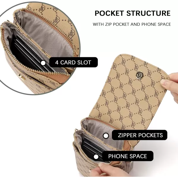 BOSTANTEN Leather Small Crossbody Bags for Women Designer Cell Phone Bag Wallet Purses Adjustable Strap