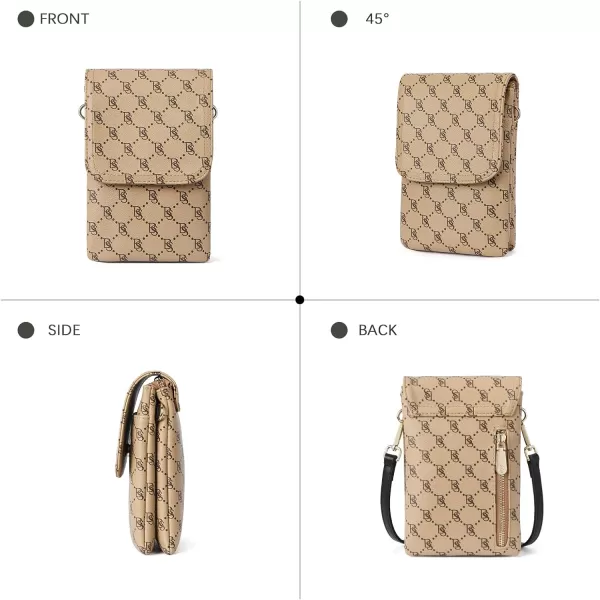 BOSTANTEN Leather Small Crossbody Bags for Women Designer Cell Phone Bag Wallet Purses Adjustable Strap