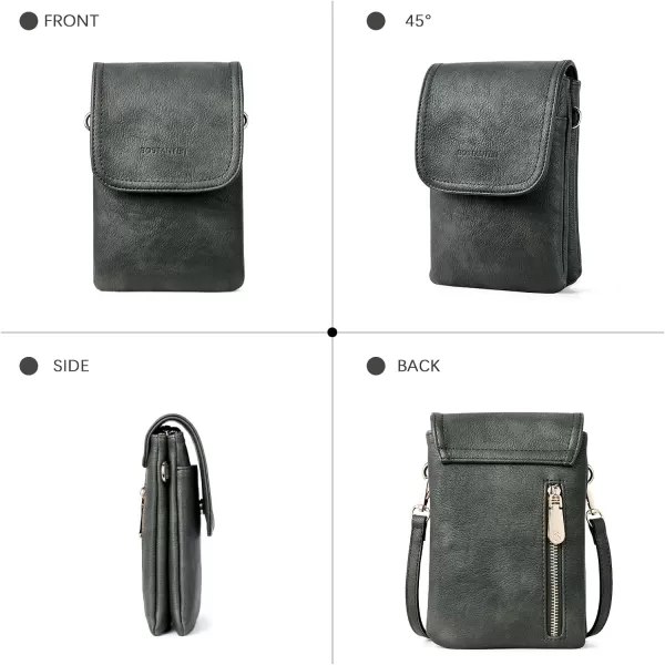 BOSTANTEN Leather Small Crossbody Bags for Women Designer Cell Phone Bag Wallet Purses Adjustable Strap