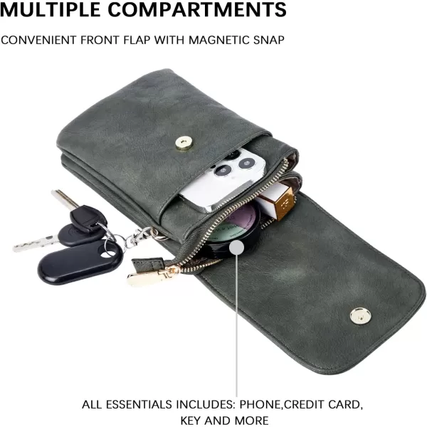BOSTANTEN Leather Small Crossbody Bags for Women Designer Cell Phone Bag Wallet Purses Adjustable Strap