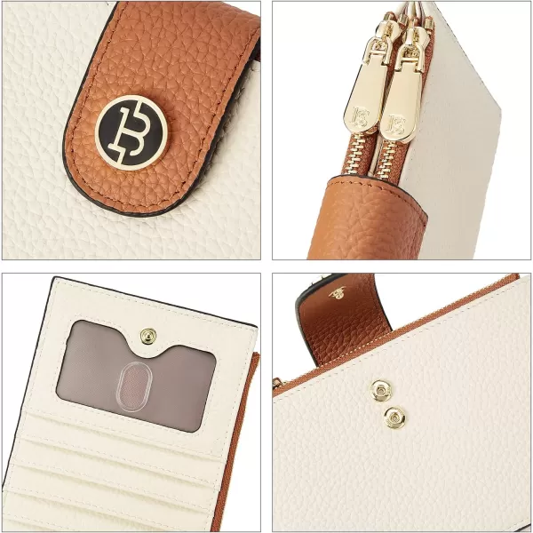 BOSTANTEN Leather Wallets for Women RFID Blocking Slim Bofild Purse Card Holder with Zipper Pocket