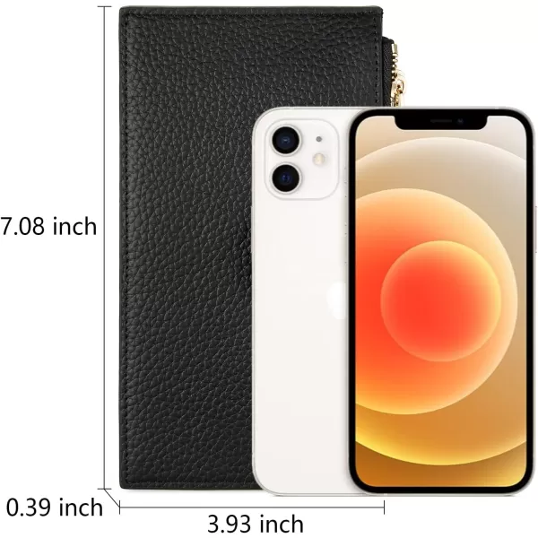 BOSTANTEN Leather Wallets for Women RFID Blocking Slim Bofild Purse Card Holder with Zipper Pocket