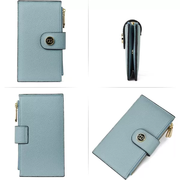 BOSTANTEN Leather Wallets for Women RFID Blocking Slim Bofild Purse Card Holder with Zipper Pocket