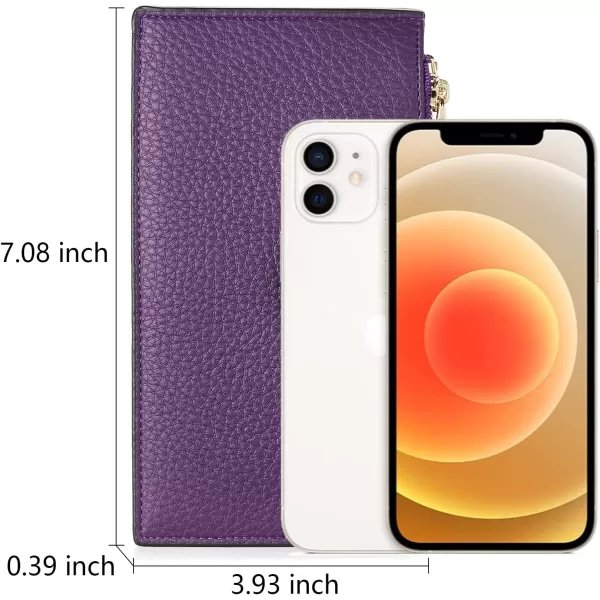 BOSTANTEN Leather Wallets for Women RFID Blocking Slim Bofild Purse Card Holder with Zipper Pocket