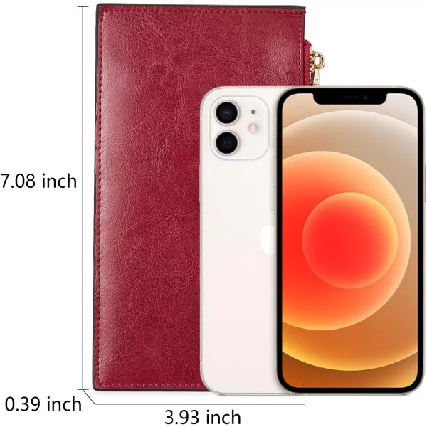 BOSTANTEN Leather Wallets for Women RFID Blocking Slim Bofild Purse Card Holder with Zipper Pocket
