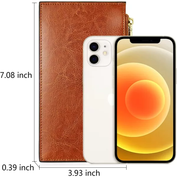 BOSTANTEN Leather Wallets for Women RFID Blocking Slim Bofild Purse Card Holder with Zipper Pocket
