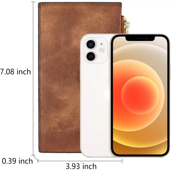BOSTANTEN Leather Wallets for Women RFID Blocking Slim Bofild Purse Card Holder with Zipper Pocket