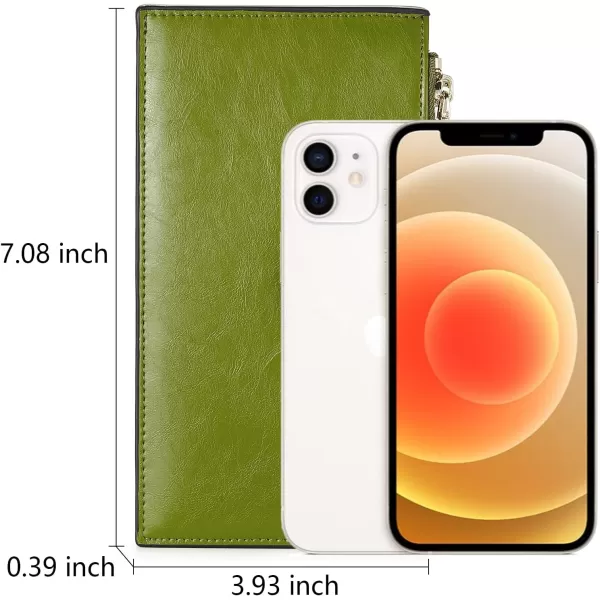 BOSTANTEN Leather Wallets for Women RFID Blocking Slim Bofild Purse Card Holder with Zipper Pocket