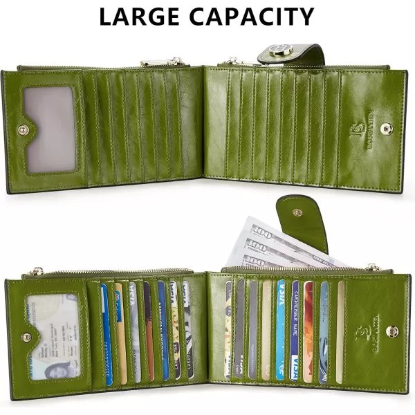 BOSTANTEN Leather Wallets for Women RFID Blocking Slim Bofild Purse Card Holder with Zipper Pocket