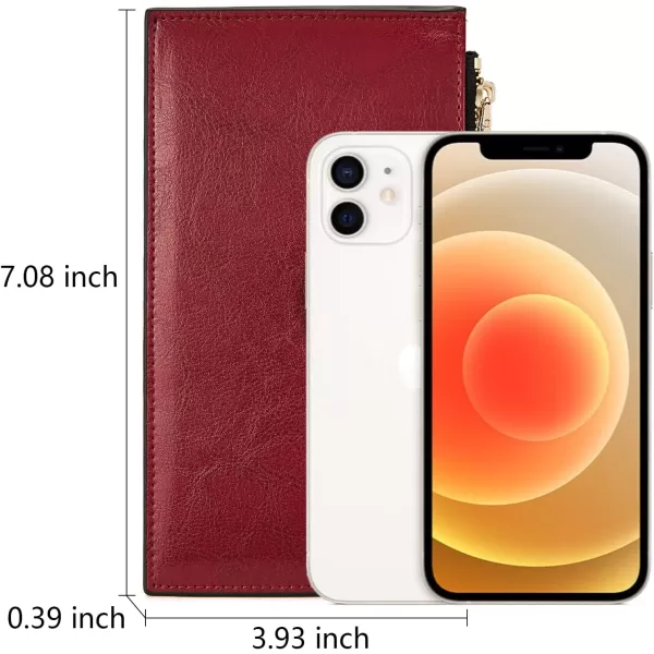 BOSTANTEN Leather Wallets for Women RFID Blocking Slim Bofild Purse Card Holder with Zipper Pocket