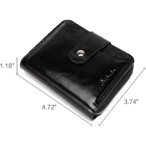 BOSTANTEN Leather Wallets for Women RFID Blocking Zipper Pocket Small Bifold Wallet Card Case