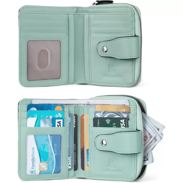 BOSTANTEN Leather Wallets for Women RFID Blocking Zipper Pocket Small Bifold Wallet Card Case