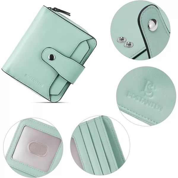BOSTANTEN Leather Wallets for Women RFID Blocking Zipper Pocket Small Bifold Wallet Card Case