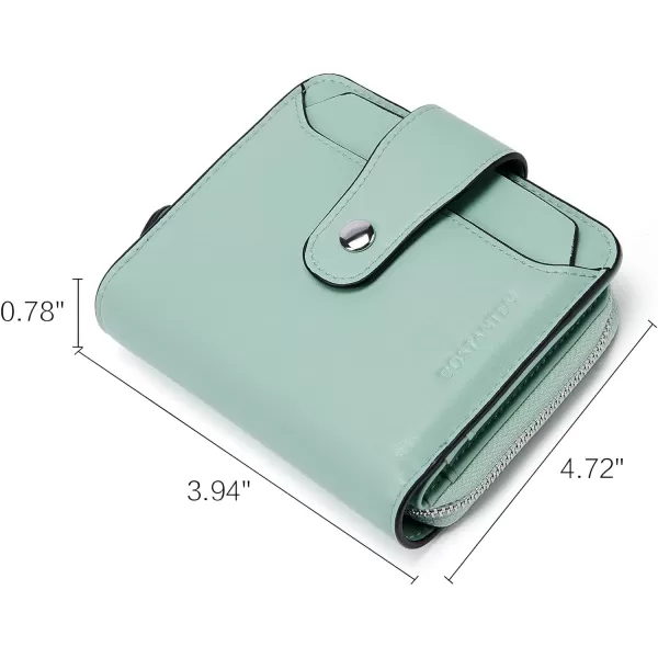 BOSTANTEN Leather Wallets for Women RFID Blocking Zipper Pocket Small Bifold Wallet Card Case