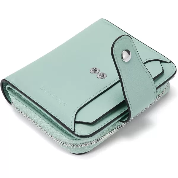 BOSTANTEN Leather Wallets for Women RFID Blocking Zipper Pocket Small Bifold Wallet Card Case