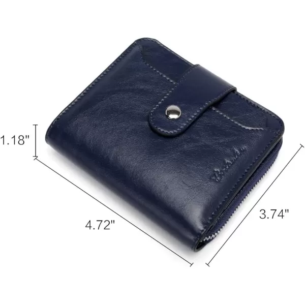 BOSTANTEN Leather Wallets for Women RFID Blocking Zipper Pocket Small Bifold Wallet Card Case