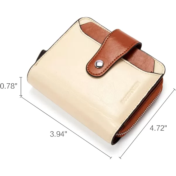 BOSTANTEN Leather Wallets for Women RFID Blocking Zipper Pocket Small Bifold Wallet Card Case
