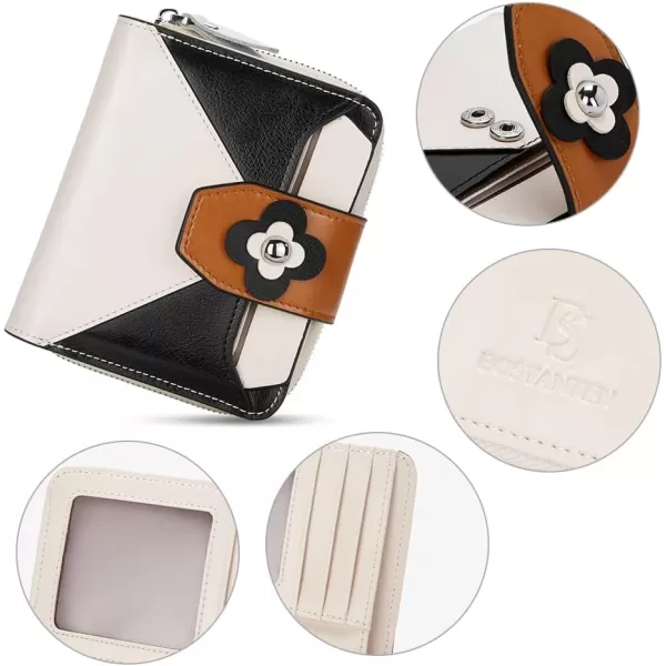 BOSTANTEN Leather Wallets for Women RFID Blocking Zipper Pocket Small Bifold Wallet Card Case