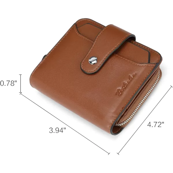 BOSTANTEN Leather Wallets for Women RFID Blocking Zipper Pocket Small Bifold Wallet Card Case