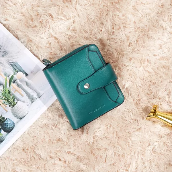 BOSTANTEN Leather Wallets for Women RFID Blocking Zipper Pocket Small Bifold Wallet Card Case