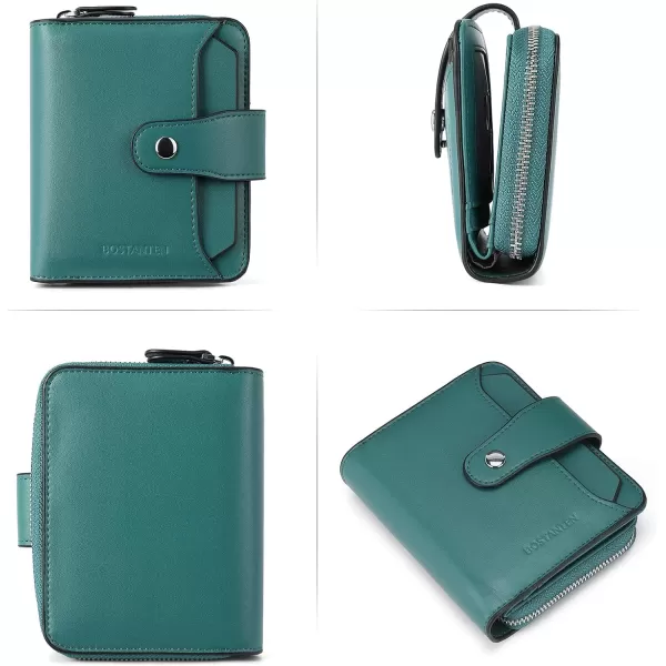 BOSTANTEN Leather Wallets for Women RFID Blocking Zipper Pocket Small Bifold Wallet Card Case