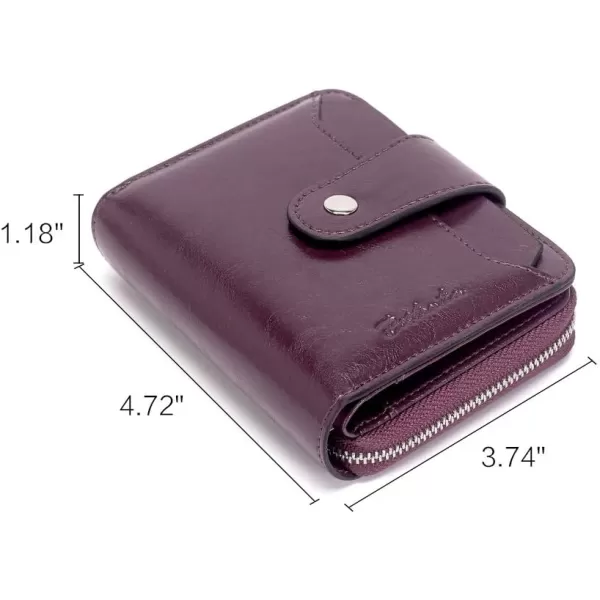 BOSTANTEN Leather Wallets for Women RFID Blocking Zipper Pocket Small Bifold Wallet Card Case