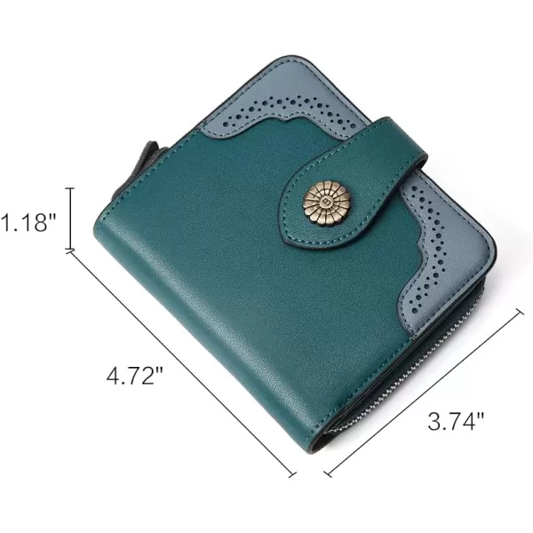 BOSTANTEN Leather Wallets for Women RFID Blocking Zipper Pocket Small Bifold Wallet Card Case