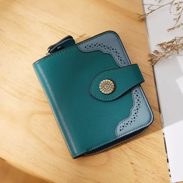 BOSTANTEN Leather Wallets for Women RFID Blocking Zipper Pocket Small Bifold Wallet Card Case