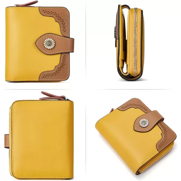 BOSTANTEN Leather Wallets for Women RFID Blocking Zipper Pocket Small Bifold Wallet Card Case