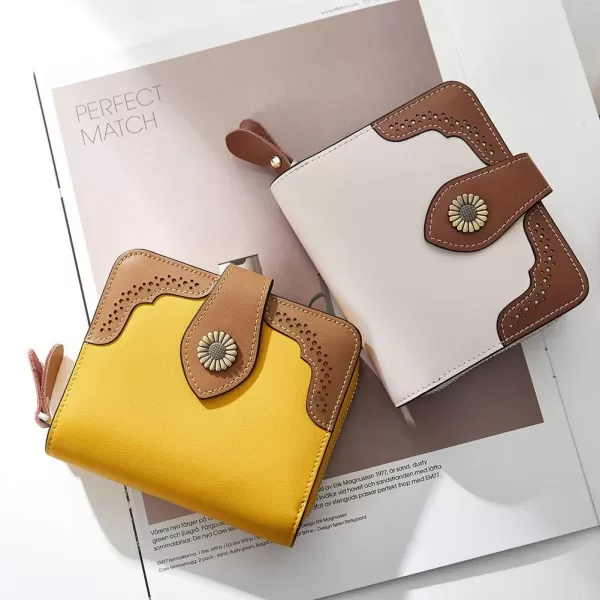 BOSTANTEN Leather Wallets for Women RFID Blocking Zipper Pocket Small Bifold Wallet Card Case