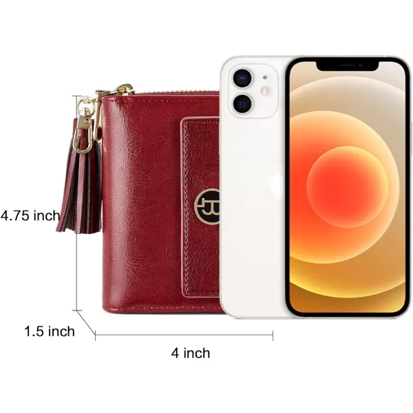 BOSTANTEN Leather Wallets for Women RFID Blocking Zipper Pocket Small Bifold Wallet Card Case