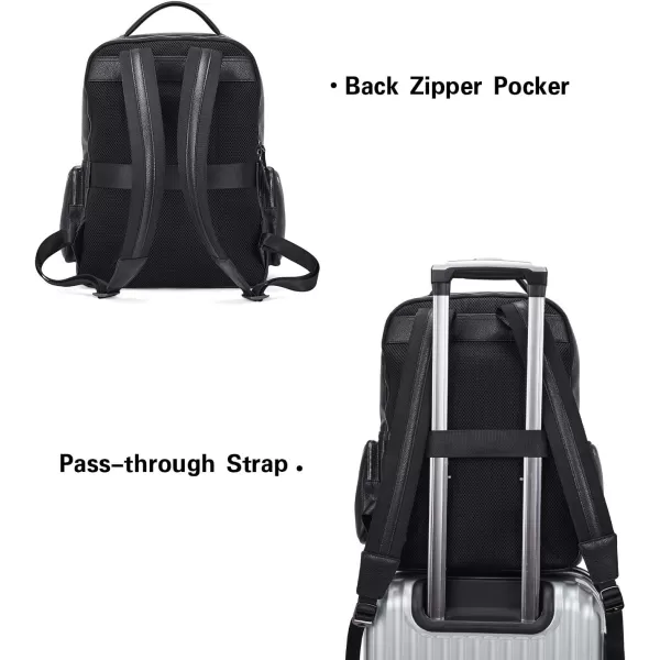 BOSTANTEN Men Leather Backpack 15.6” Laptop Backpack Travel Business Office Bag Large Capacity College