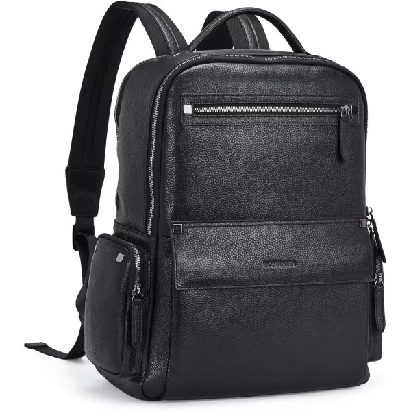 BOSTANTEN Men Leather Backpack 15.6” Laptop Backpack Travel Business Office Bag Large Capacity College