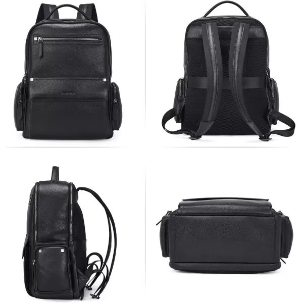 BOSTANTEN Men Leather Backpack 15.6” Laptop Backpack Travel Business Office Bag Large Capacity College