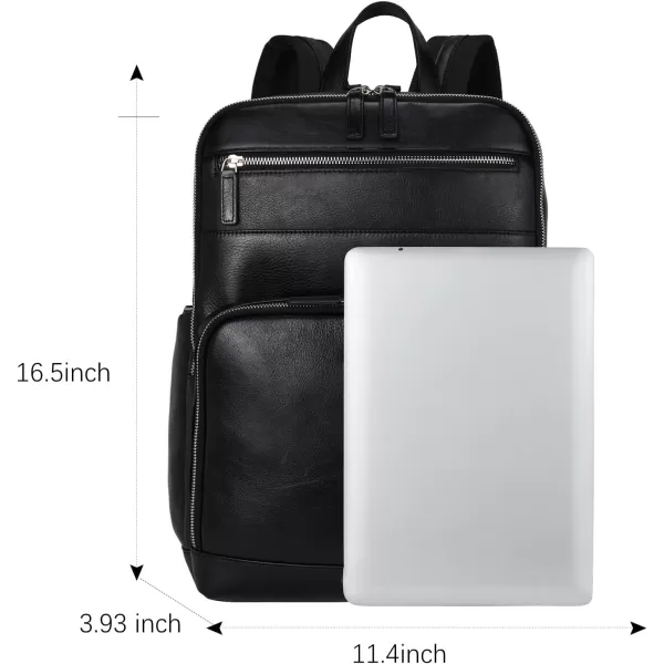 BOSTANTEN Men Leather Backpack 15.6” Laptop Backpack Travel Business Office Bag Large Capacity College