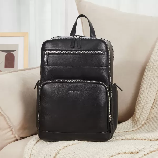 BOSTANTEN Men Leather Backpack 15.6” Laptop Backpack Travel Business Office Bag Large Capacity College