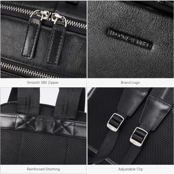 BOSTANTEN Men Leather Backpack 15.6” Laptop Backpack Travel Business Office Bag Large Capacity College