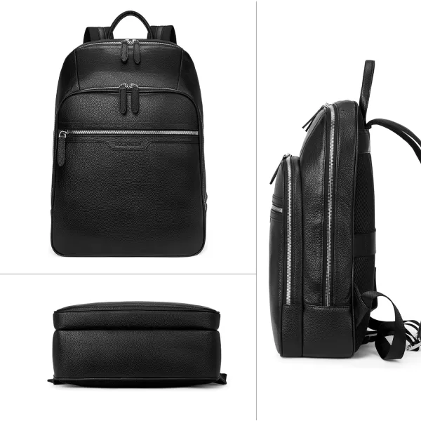 BOSTANTEN Men Leather Backpack, Vegetable Tanned Full Grain Leather 15.6 Inch Computer Backpack Business Work Daypack Vintage Travel Bags Redbrown